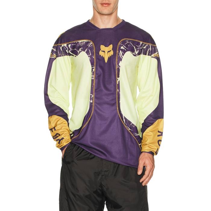 Fox Racing 【 180 Image Print Jersey Men Purple \u0026Amp; Yellow 】 ティーシャツ メンズ Purple 紫・パープル yellow 黄味がかった・黄み トップス-メンズファッション-カジュアルシャツ