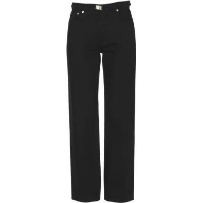 Still Here 【 Buckle Wide Leg Jeans Women Black 】 バックル ジーンズ レディース 黒色 ブラック