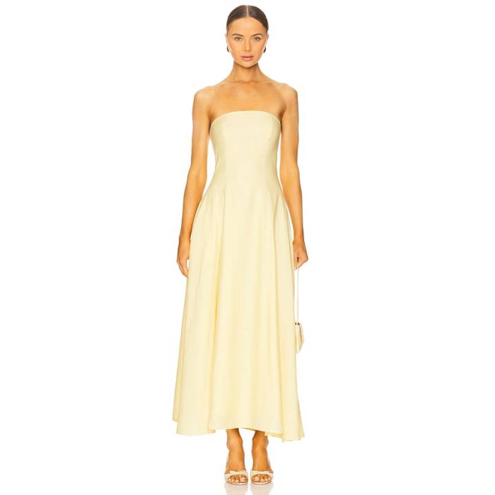 Favorite Daughter 【 The Favorite Linen Dress Women Moonbeam 】 御召しもの レディース