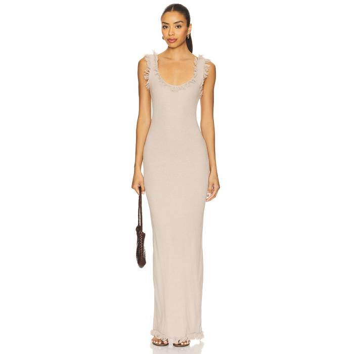 Sndys 【 Skyler Maxi Dress Women Taupe 】 お召しもの レディース