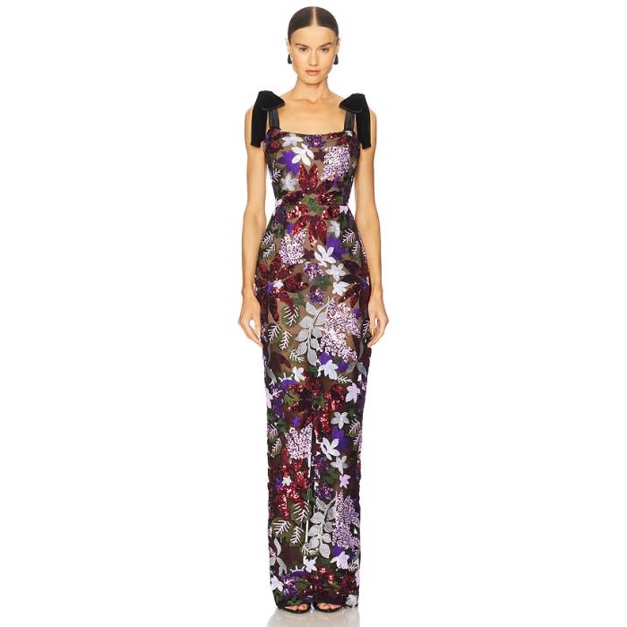Bronx And Banco 【 Dahlia Maxi Dress Women Purple Multi 】 御召しもの レディース Purple 紫・パープル