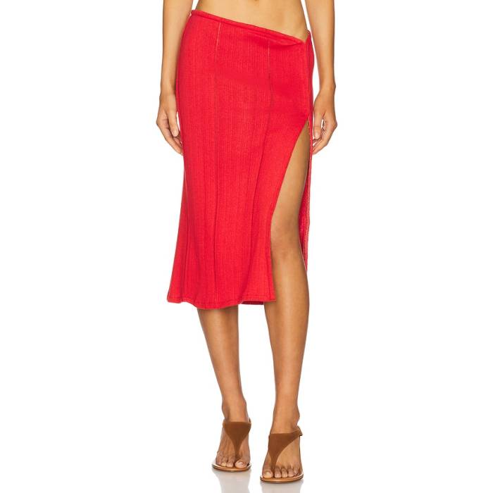 Jade Cropper 【 Side Slit Midi Skirt Women Red 】 レディース Red 赤・レッド|スニケス