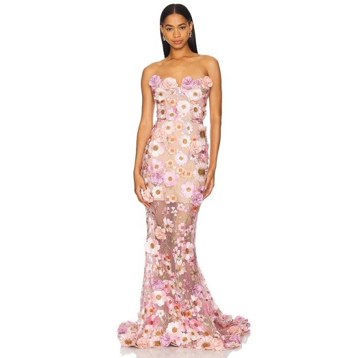 Bronx And Banco 【 Jasmine Gown Women Pastel Pink Multi 】 レディース pink サクラ色