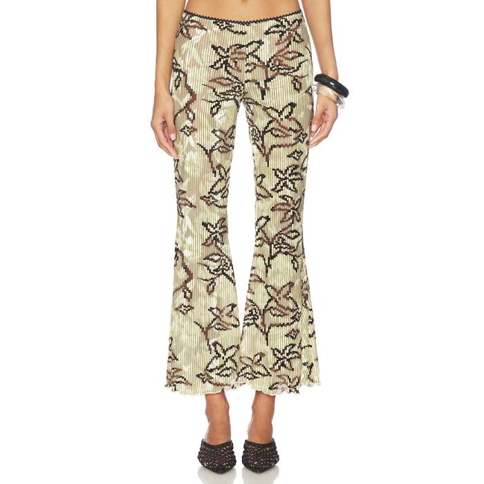 Siedres 【 Jeslynn Pant Women Ecru \u0026Amp; Brown 】 パンツ レディース 茶色 ブラウン