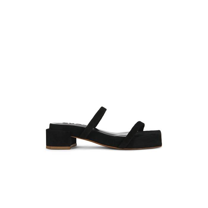 By Far 【 Tanya Suede Sandal Women Black 】 スエード・スウェード レディース 黒いこと 黒いこと