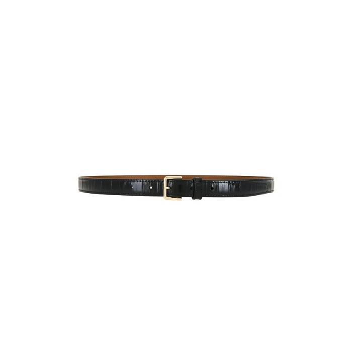Flattered 【 Barbara Belt Women Leather Black Croco 】 ベルト レディース レザー 黒色 ブラック|スニケス