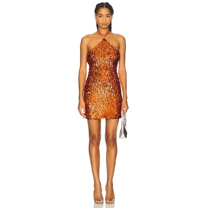 Kim Shui 【 Sequin Mini Dress Women Orange 】 お召しもの レディース orange 橙・オレンジ色