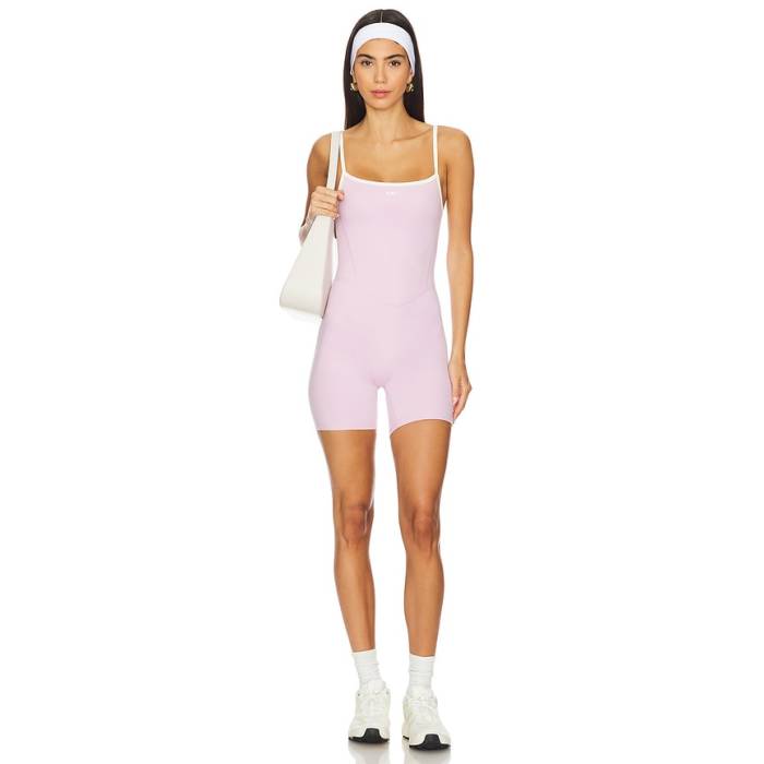 437 【 The Shorts Onesie Women Parfait \u0026Amp; Creme 】 さる股引き レディース