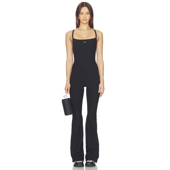437 【 The Flare Onesie Women Black 】 レディース 黒いこと 黒いこと