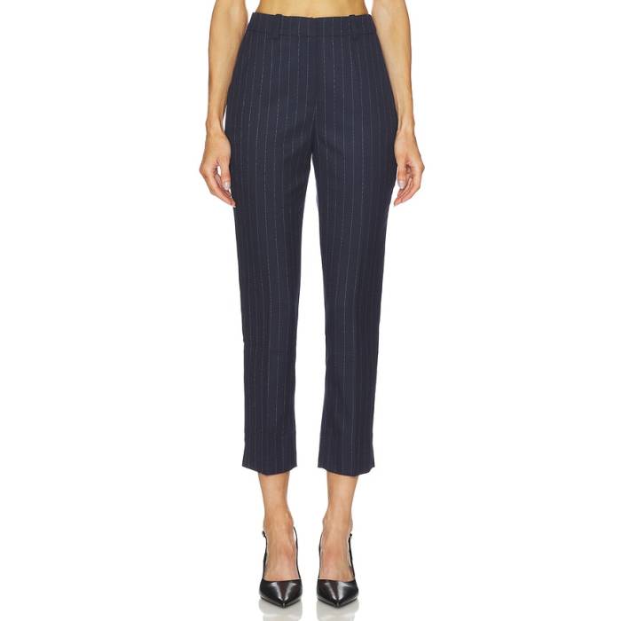 Favorite Daughter 【 The Favorite Cigarette Pant Women Navy Pinstripe 】 パンツ レディース 紺色 ネイビー