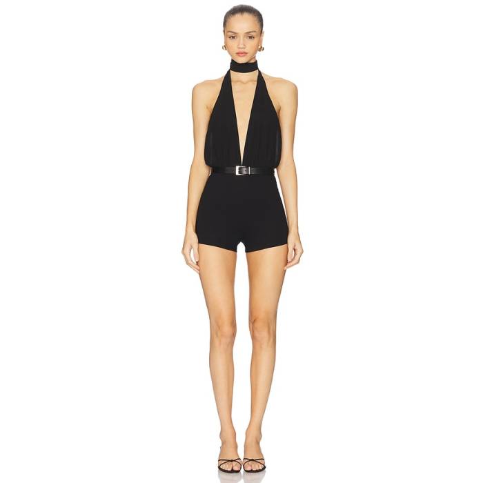 Superdown 【 Ambrosia Romper In Black Women Black 】 ロンパース 黒いこと 黒いこと レディース 黒いこと 黒いこと