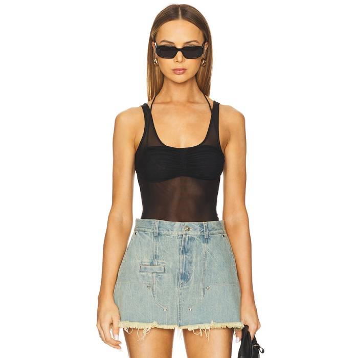 Private Policy 【 Bikini Mesh Top Women Black 】 レディース 黒色 ブラック｜スニケス