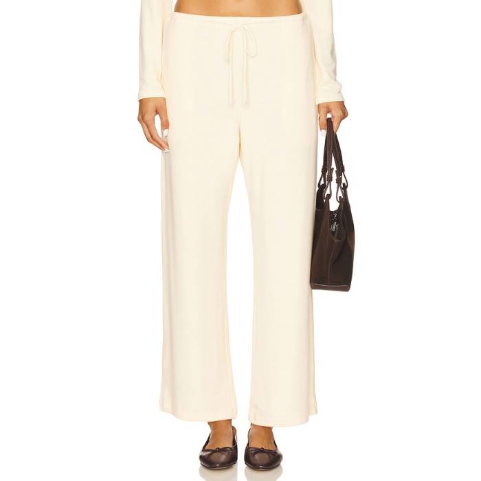 Leset 【 Lauren Crop Drawstring Pant Women Vanilla 】 Crop クロップ ズボン下 レディース