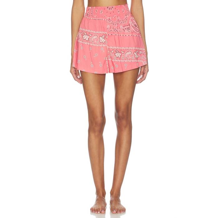 The Great 【 The Smocked Sleep Short Women Pink Bandana Patchwork 】 レディース pink サクラ色