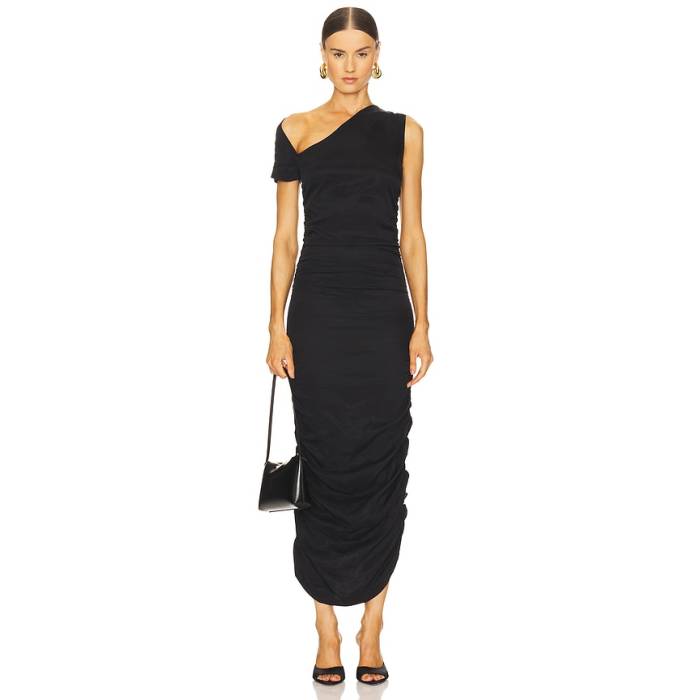 Amelie Teje 【 Stasera Midi Dress Women Washed Black 】 ドレス レディース 黒色 ブラック｜スニケス