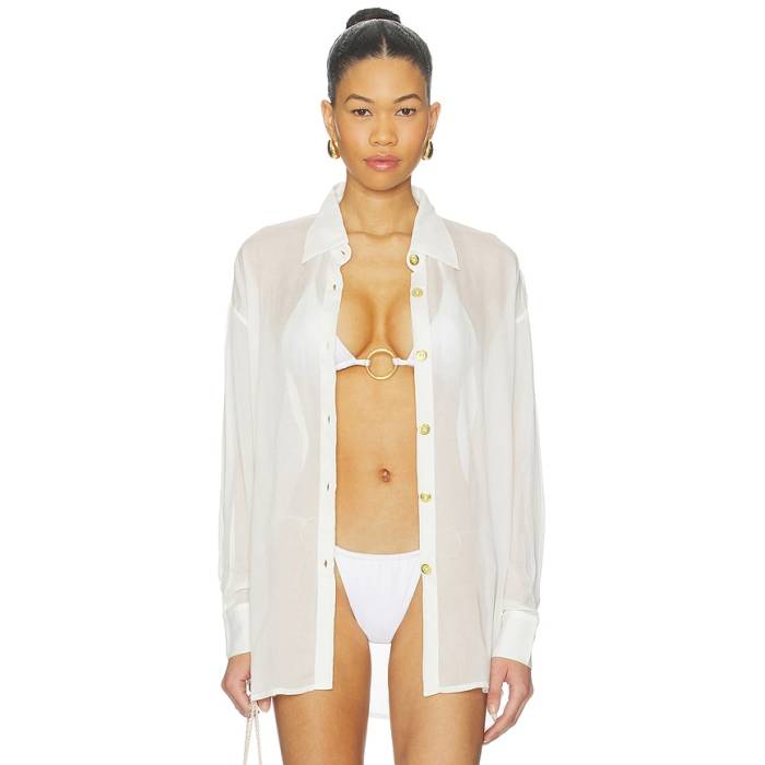 Cin Cin 【 Solace Button Up Shirt Women Pearl 】 レディース パール
