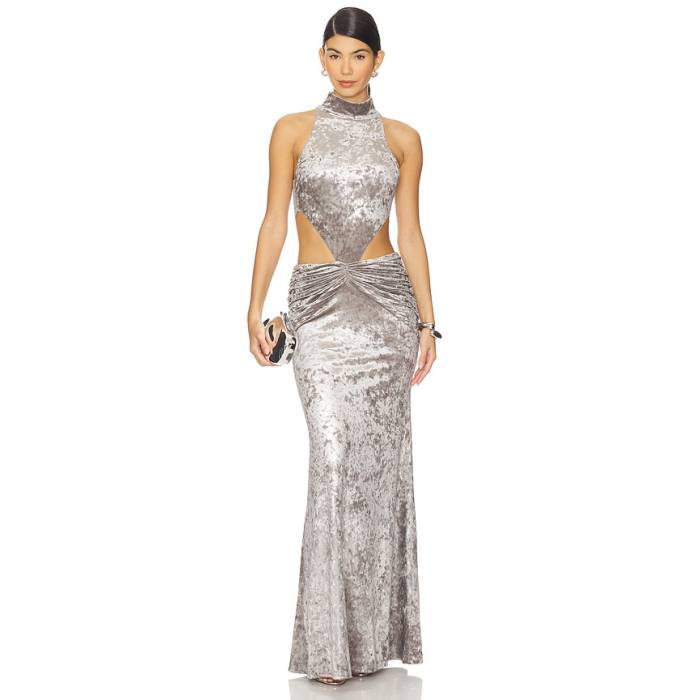 Delfi 【 Zarina Dress Women Silver 】 ドレス レディース Silver 銀色・シルバー｜スニケス 29,900円