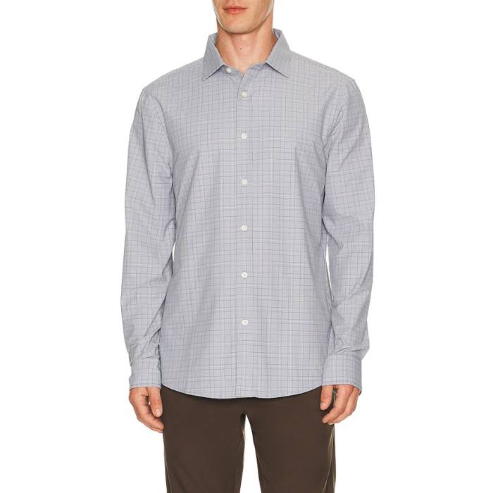 ローン Rhone 【 Slim Fit State Of Mind Shirt Men Blue Pearl Houndstooth 】 slim スリム State スケートボード メンズ 青色 ブルー パール|スニケス