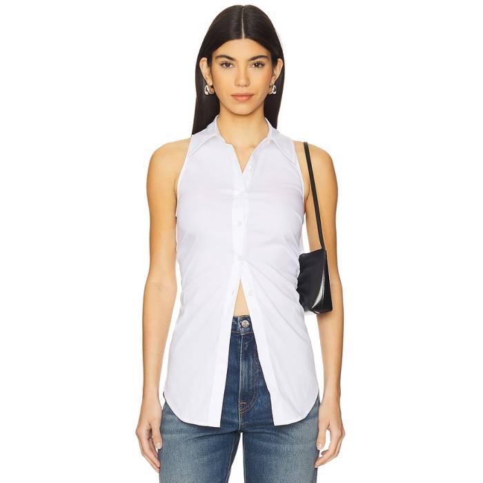 Simonmiller 【 Loch Sleeveless Poplin Button Up Women Macadamia 】 Sleeveless ノン衣袂 レディース