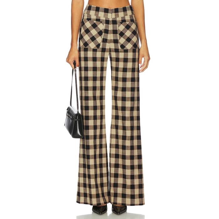 Smythe 【 Classic Patch Pocket Pant Women Tan Check 】 古典派音楽 ズボン下 レディース