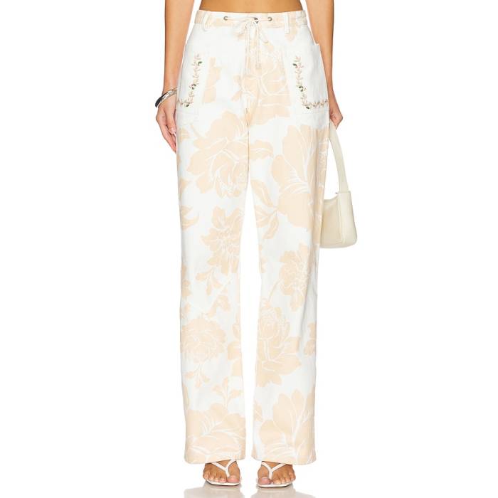 Agua Bendita 【 X Revolve Veronik Pants Women Floral Cream Multi 】 レディース 皮膚軟化剤