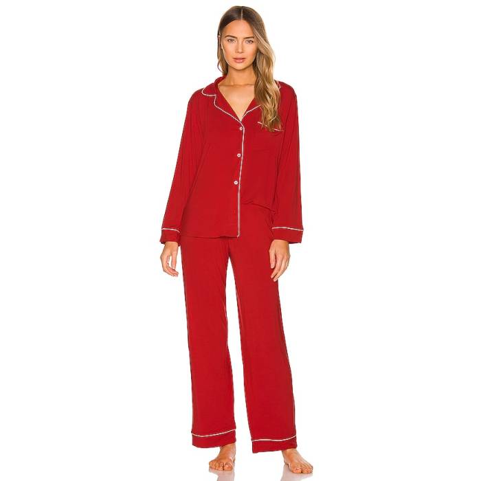 エバージェイ Eberjey 【 Gisele The Long Pj Set Women Holly Red 】 レディース Red 赤・赤いこと