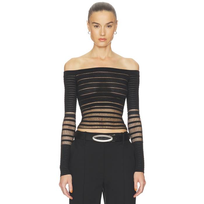 Haelo 【 Veiled Ls Top Women Black 】 レディース 黒いこと 黒いこと