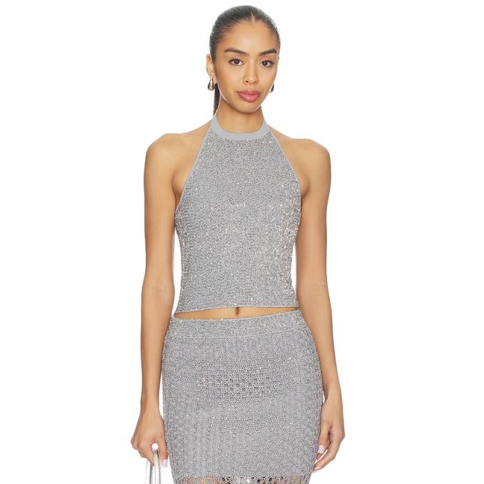 Dodiee 【 Bianca Top Women Grey \u0026Amp; Gold 】 レディース 薄墨色 薄墨色 ゴールド
