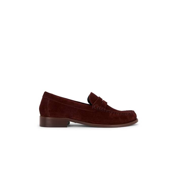 光の都市 一つ星の州 Paris Texas 【 Dylan Loafer Women Mogano 】 置き目毛革 シューズ レディース