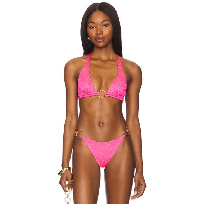 ルリファマ Luli Fama 【 Ring Triangle Halter Top Women Pink Sugar 】 レディース pink サクラ色
