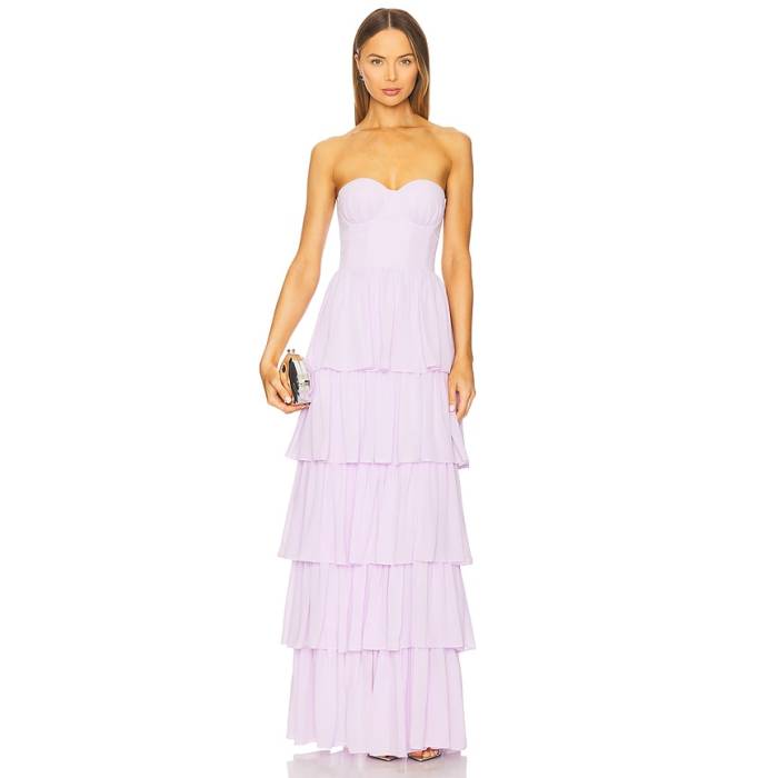 Lovers And Friends 【 Hattie Gown Women Light Purple 】 レディース Purple 紫・パープル