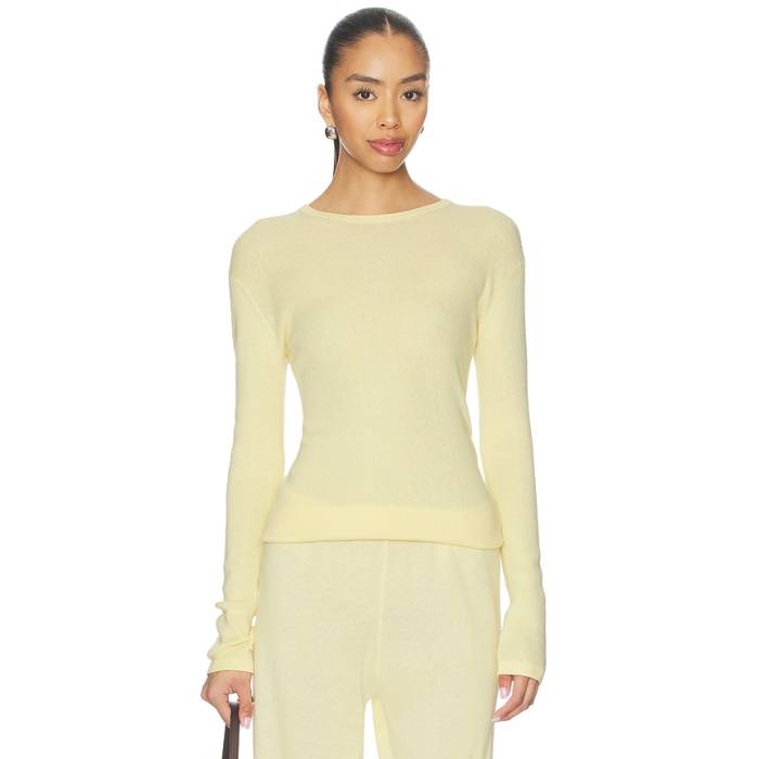 Lisa Yang 【 Vivian Long Sleeved T-Shirt Women Limone 】 プルオーバー レディース