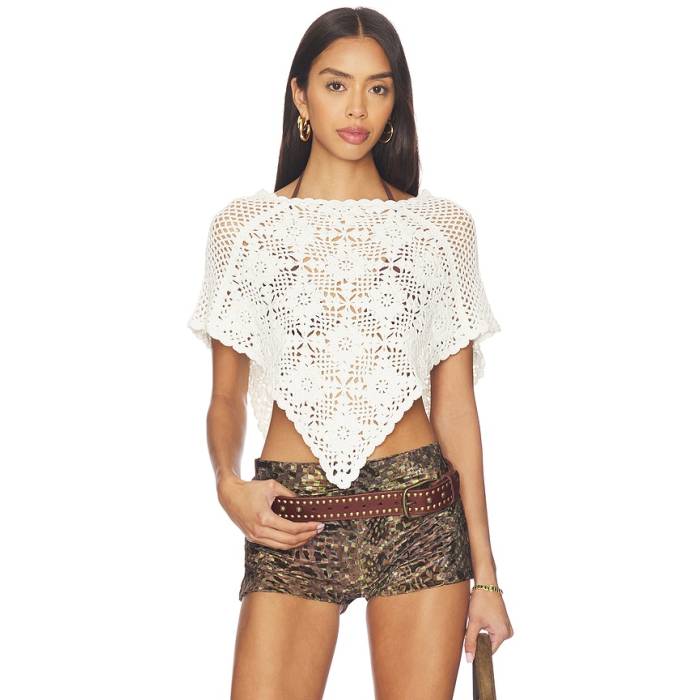 Frankies Bikinis 【 Sophie Crochet Poncho Women Soft Sand 】 ポンチョ レディース 砂色・サンド｜スニケス