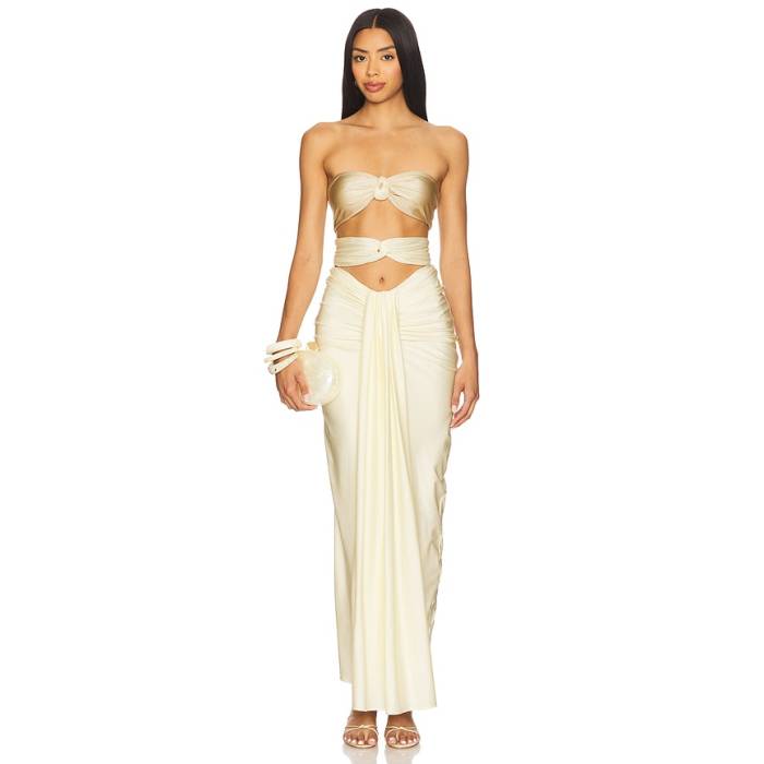 Baobab 【 Giselle Dress Women Marble Ivory 】 お召しもの レディース 象牙色