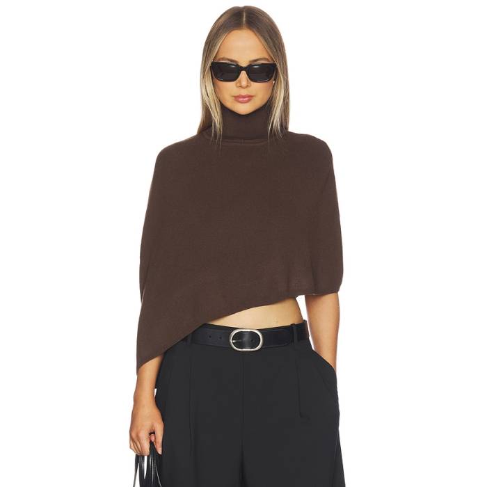 All The Ways 【 Sophie Poncho Women Dark Brown 】 ポンチョ レディース 茶色 ブラウン｜スニケス