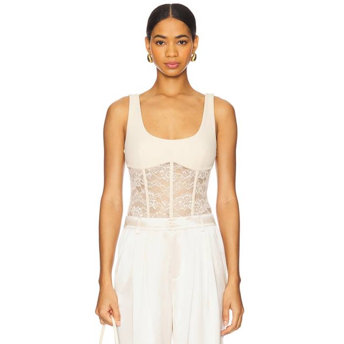 Cami Nyc 【 Kimber Corset Bodysuit Women Bone 】 上半身背広 レディース