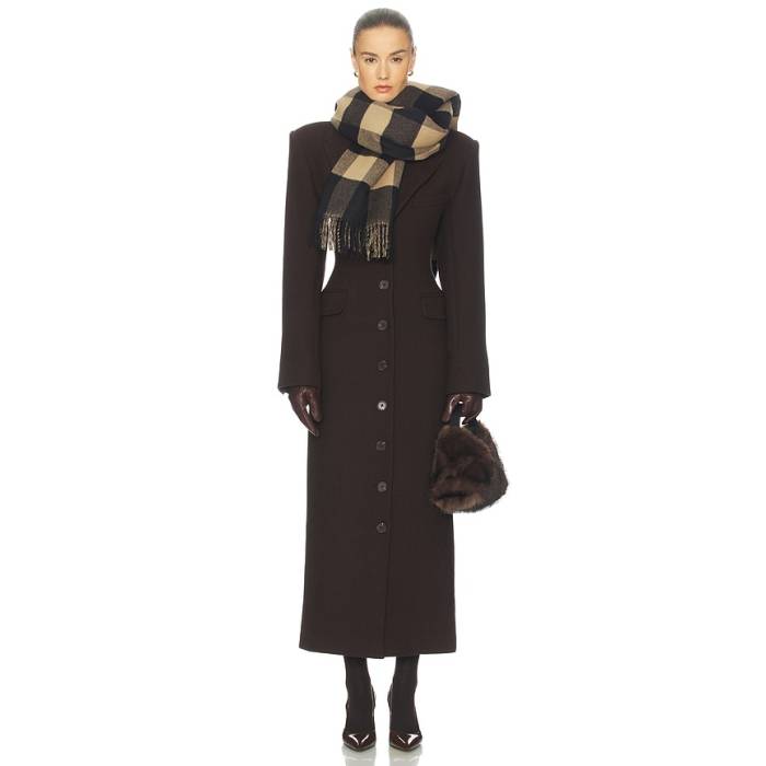 Helsa 【 Italian Wool Blend Topcoat Women Dark Brown 】 レディース 茶色 ブラウン｜スニケス