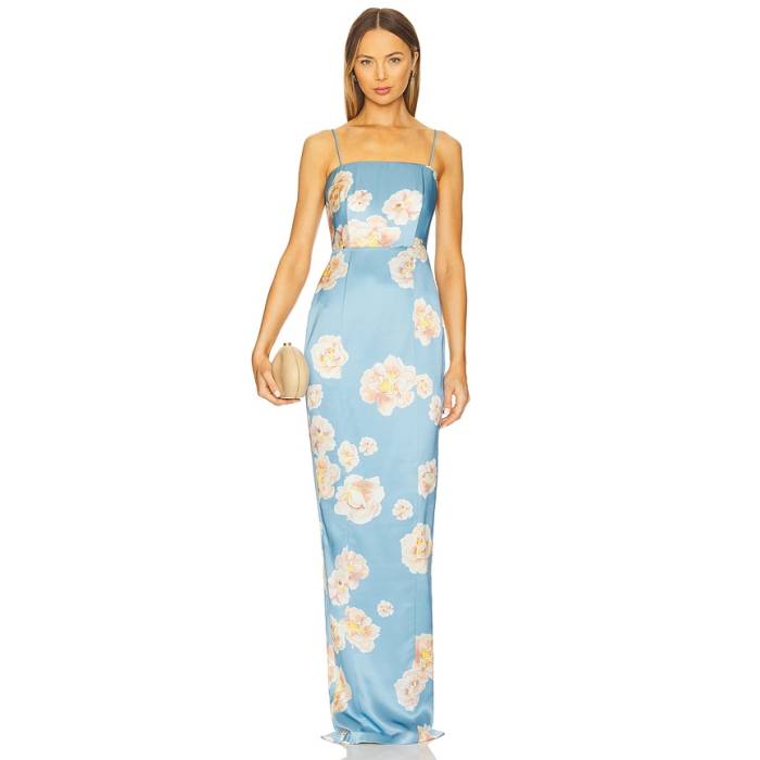 Sau Lee 【 Sofia Dress Women Blue Floral 】 お召しもの レディース 青み 青色