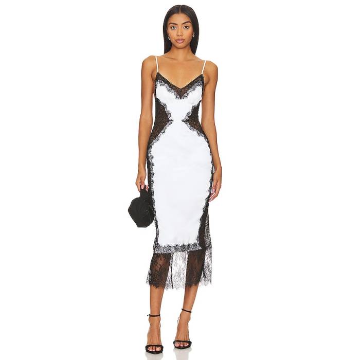 Nbd 【 Lilia Midi Dress Women White &Amp; Black 】 ドレス レディース 白色 ホワイト 黒色 ブラック｜スニケス