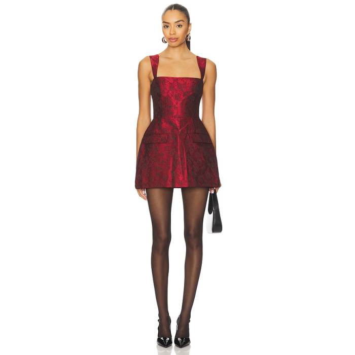 アマンダアプリチャード Amanda Uprichard 【 X Revolve Bethany Romper Women Ruby 】 ロンパース レディース