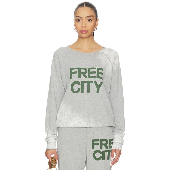 Free City 【 Heatheryumm Raglan Women Heather Bleachout 】 Raglan ラグラン レディース heather ギョリュウモドキ
