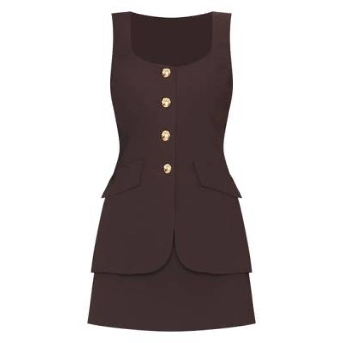 アマンダアプリチャード Amanda Uprichard 【 X Revolve Kya Romper Women Cocoa 】 ロンパース レディース