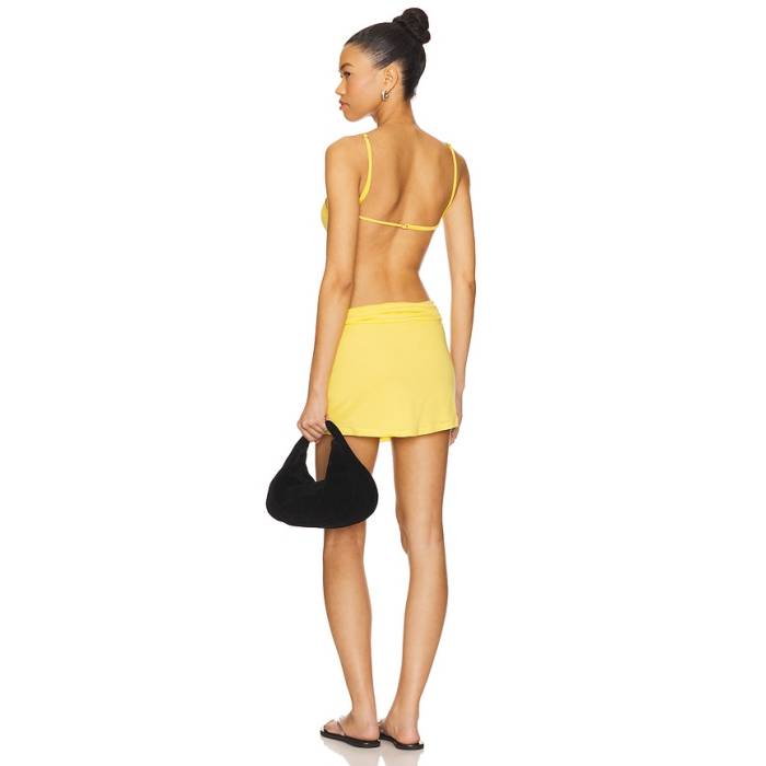 Indah 【 Taurus Cut-Out Side Mini Dress Women Daffodil 】 ドレス レディース｜スニケス