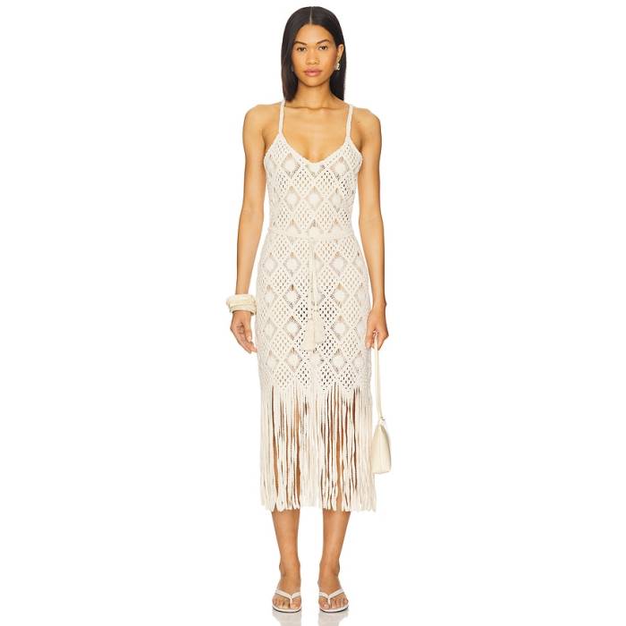 L\u0027agence 【 Haleigh Dress Women Natural 】 お召しもの レディース 自然的