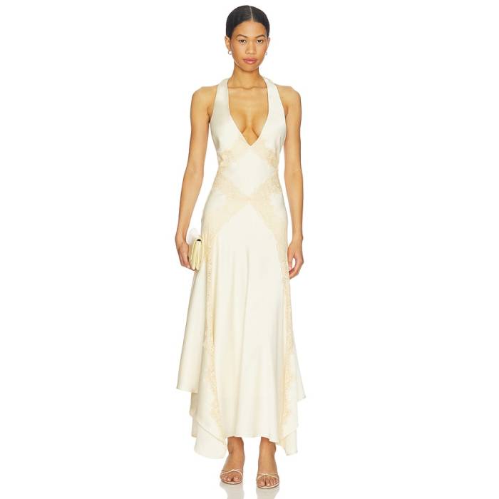 Lovers And Friends 【 Zari Maxi Dress Women Champagne 】 お召しもの レディース