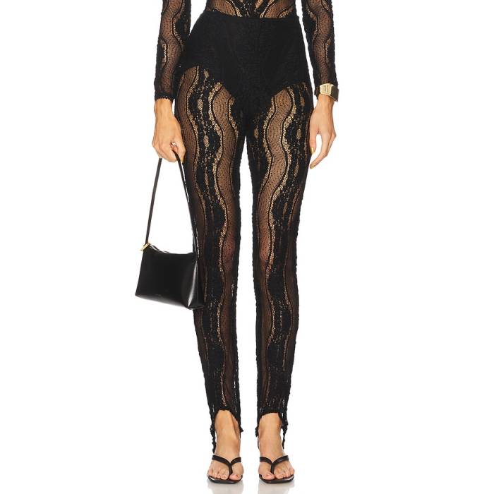 Charo Ruiz Ibiza 【 Saphire Pant Women Black Wave 】 ズボン下 レディース 黒いこと 黒いこと Wave ウェーブ・ウェイブ