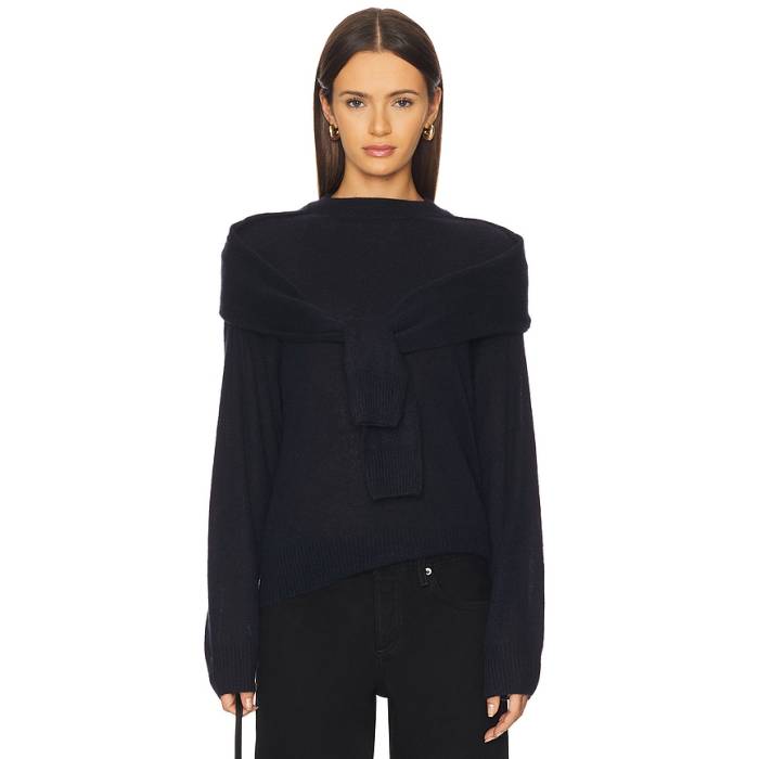 Naadam 【 Cloud Cashmere Layered Crewneck Women Navy 】 レディース 紺色 米国海軍