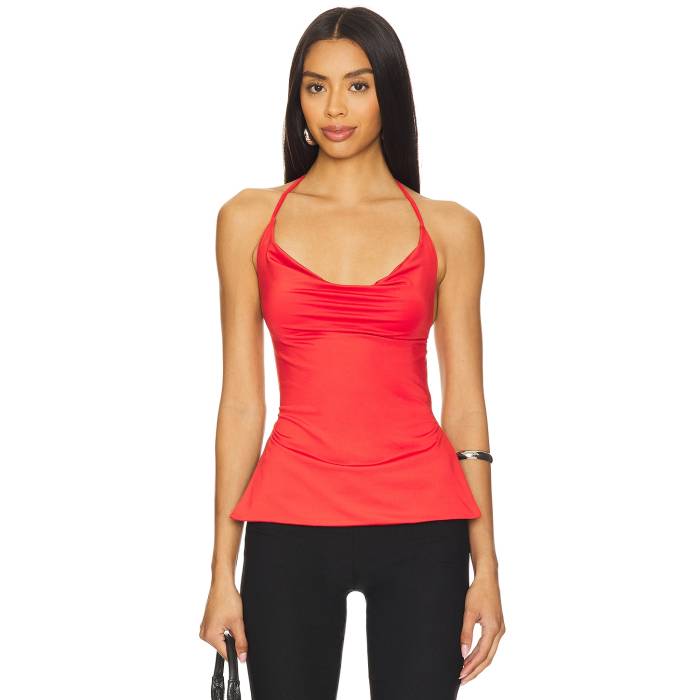 Superdown 【 Clover Halter Top Women Red 】 レディース Red 赤・赤いこと