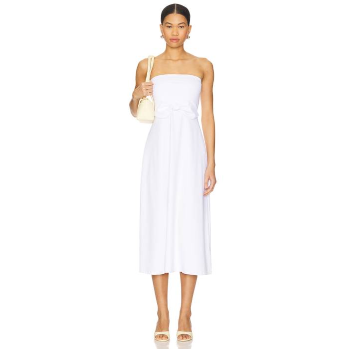 スサナモナコ Susana Monaco 【 Strapless Bow Midi Dress Women Sugar 】 ドレス レディースファッション ドレス レディース 32,565円