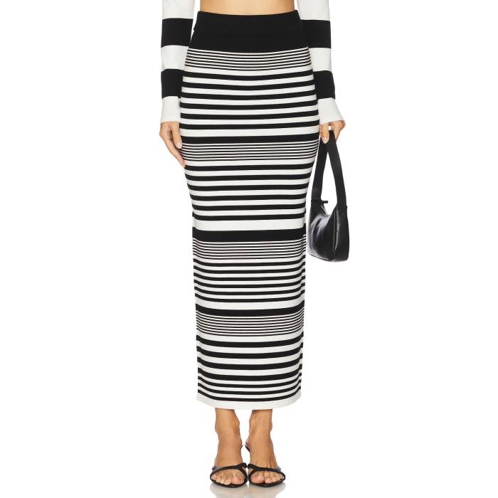 Ronny Kobo 【 Tamika Knit Skirt Women Blue White Stripe 】 ニット レディースファッション ボトムス スカート レディース 青色 ブルー 白色 ホワイト Stripe ストライプ 46,380円